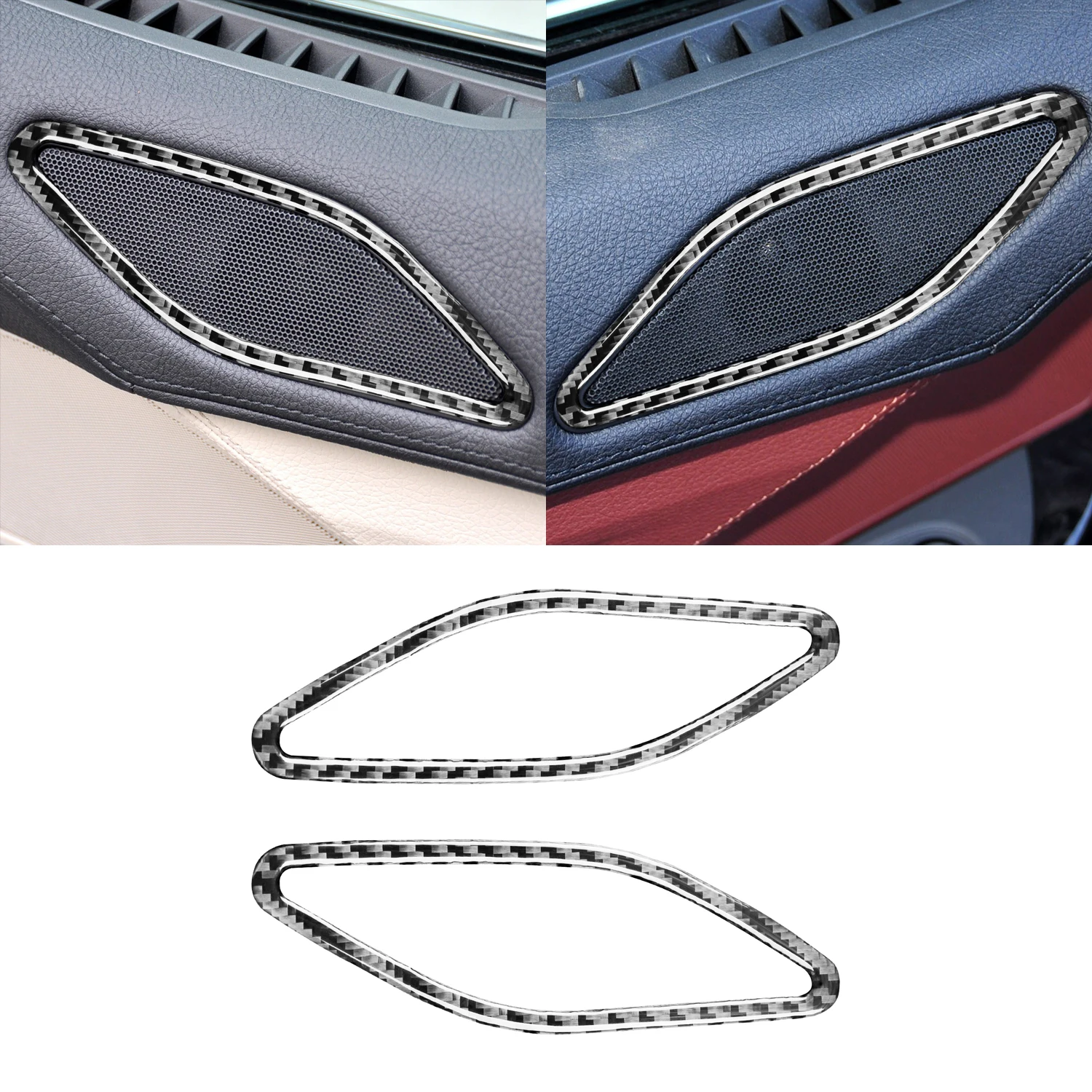 

Спортивные настоящие наклейки из углеродного волокна для BMW 6 серий M6 F12 F13 F06 2011-2018 м, дверной гудок, аксессуары для стайлинга интерьера автомобиля