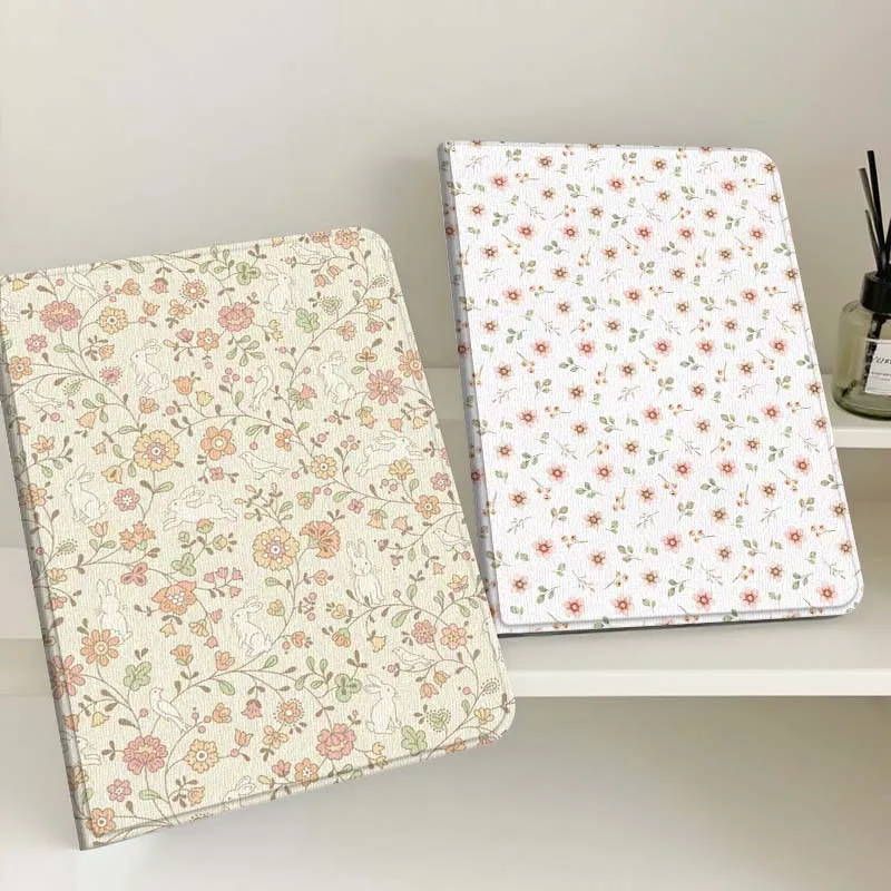 

Floral Art Background Paper Gift Tablet Case For Samsung Tab Galaxy S6 S11 A A7 A8 A9 A11 10.1 10.4 10.5 Plus Lite