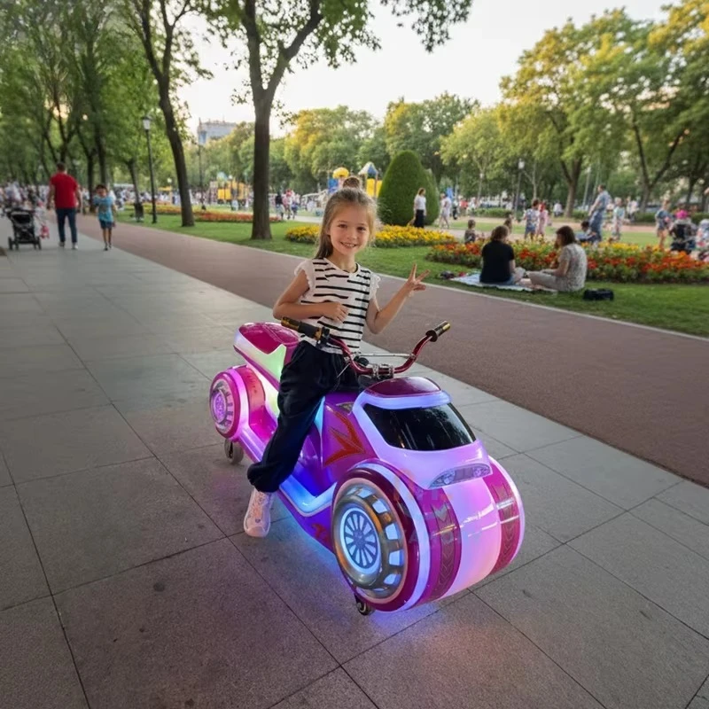 

Park Stall Children's Business Outdoor Double Electric Toy Car Amusement Equipment Motorcycles Bumper Car for Kids