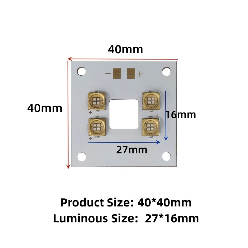 40W UV LED Module  6565 405nm Drying Offset Ink Printing Ultraviolet Curing Light Source  for flat printing