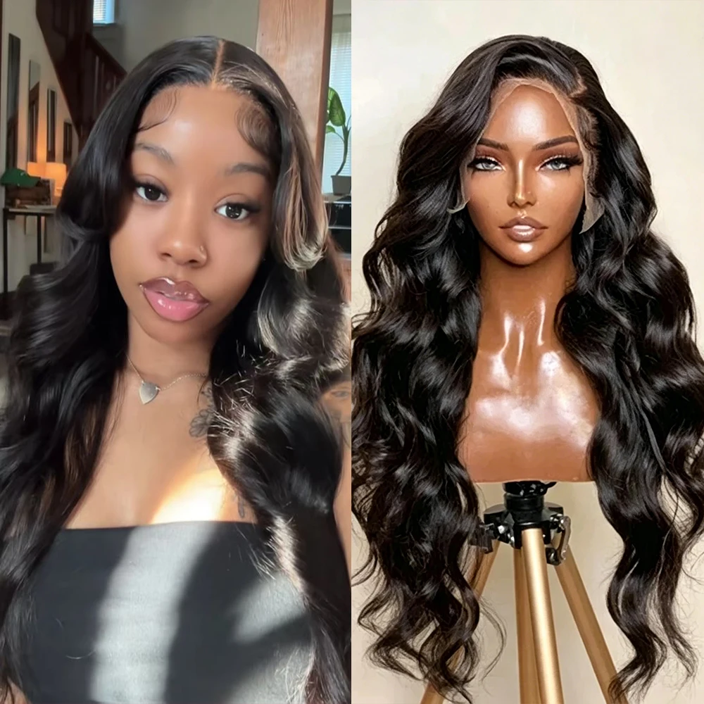 Body Wave Echthaar-Perücken 250 Dichte Vorgezupfte Natürliche 13*6 Lace Frontal Perücken Body Wave 13x4 Transparente Lace Frontal Perücke