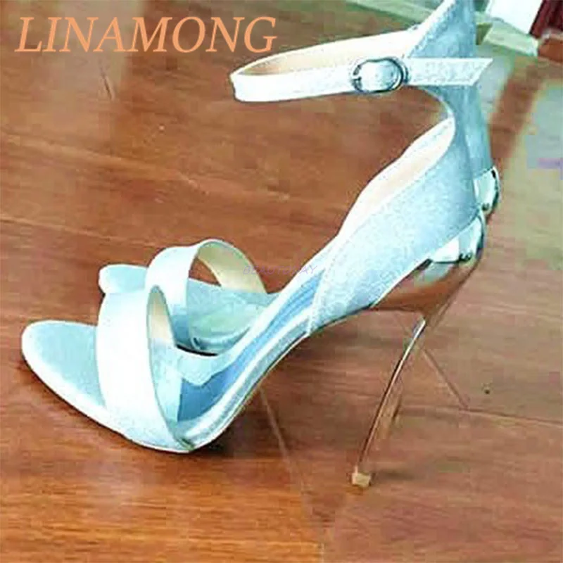 خط واحد كأس للنبيذ كعب الصنادل مزاجه المألوف مشبك الجانب كعب معدني فارغ حقيبة كعب الجلود الربط سليم عالية الكعب #5