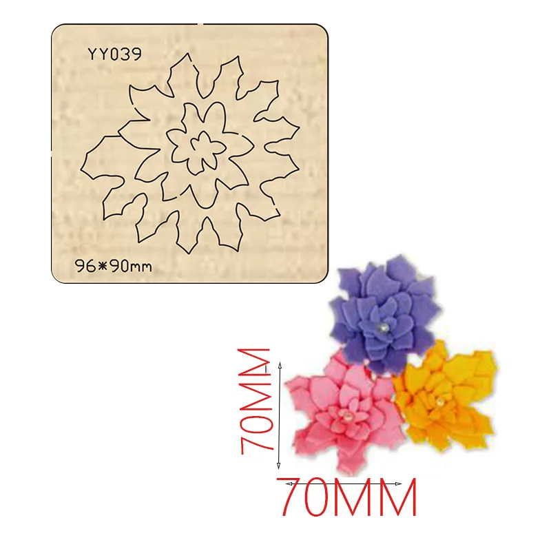 

Beautiful Flower Cutting Die 2021 New Fake Flower Making Craft Wooden Die Suitable for Common Die Cutting molds cutting dies