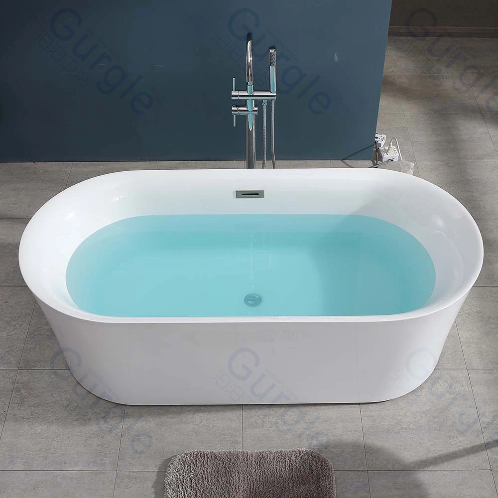 

Hot Sell CE Certified Pure Acrylic Massage Free Standing Bath Tub Whirlpool Bathtub For Hotel Bathroom