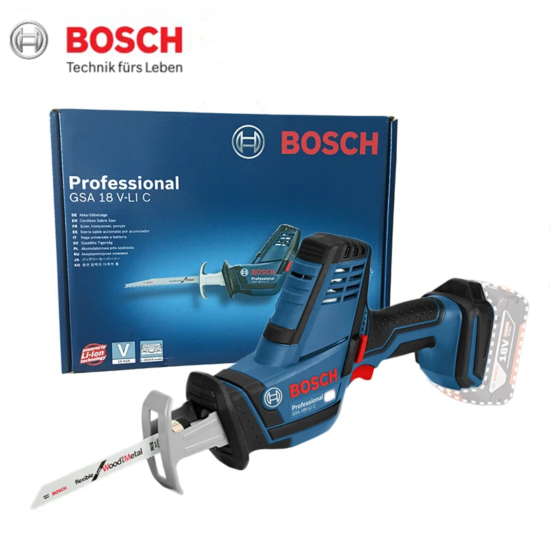 

Bosch Professional GSA18V-LI 18V Battery Cordless Reciprocating Saw with SDS Quick Change System LED Light Electric Saber Saw