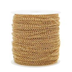 Queue d'extension de colliers de présidence en acier inoxydable, bijoux de bricolage, accessoires exécutifs, bracelets en vrac, équipement d'extension, 5 m