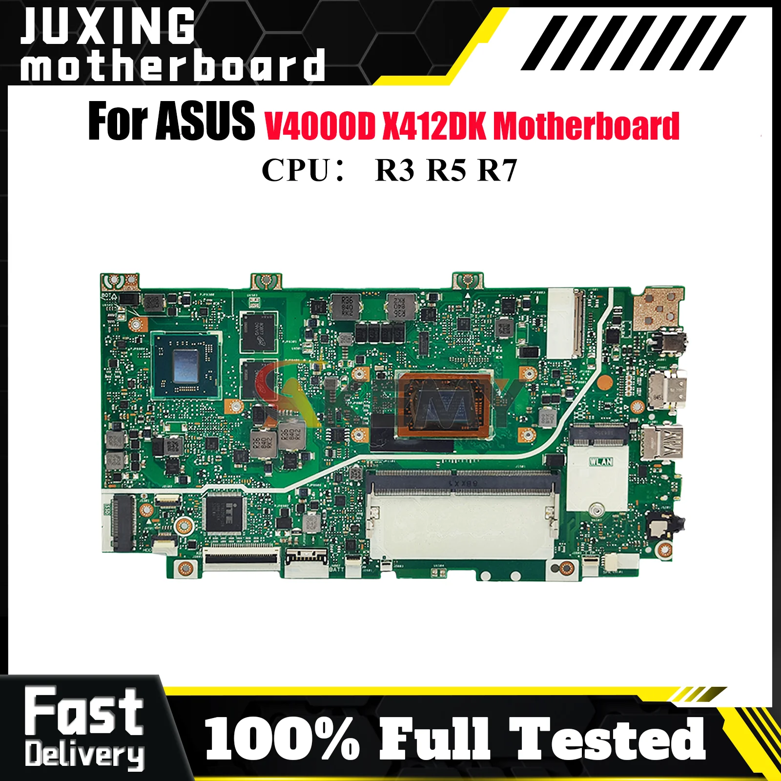 

Материнская плата для ноутбука X412DK ASUS VivoBook X412D X412DK V4000d, материнская плата для ноутбука с процессором R3 R5 R7, 100% тестирование, ОК, быстрая доставка