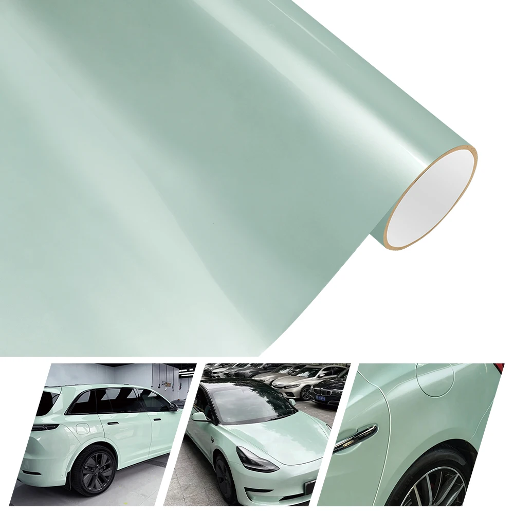 

Car Macaron Moonlight Jade Film Vinyl Wrapping Glossy Films Anti-scratch Cars Vehicle Sticker Auto Internal External DIY Decals