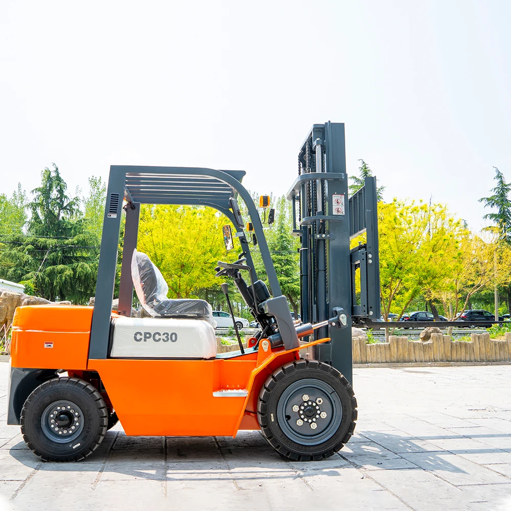 HWC-30 off-road wheel forklift diesel forklift 3 tons 3.5 tons mechanical diesel off-road forklift color support customization