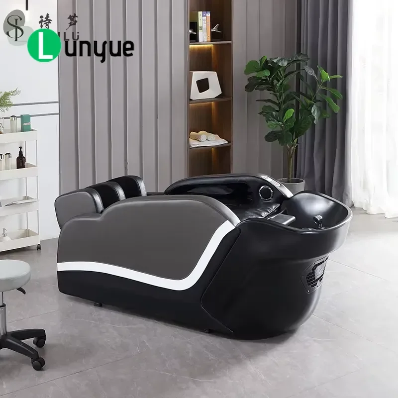 Luxury Modern Thai Massage Shampoo Bed with Spa Circulation System Stainless Steel Hair Equipment Durable Professional
