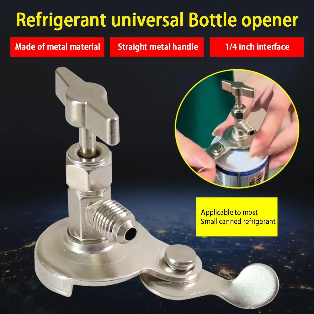 Can Tap for Most R12 R134a R22 R410 Refrigerant Dispenser Valve Bottle Opener for Refilling Automotive Air Conditioning Sys E1Y6