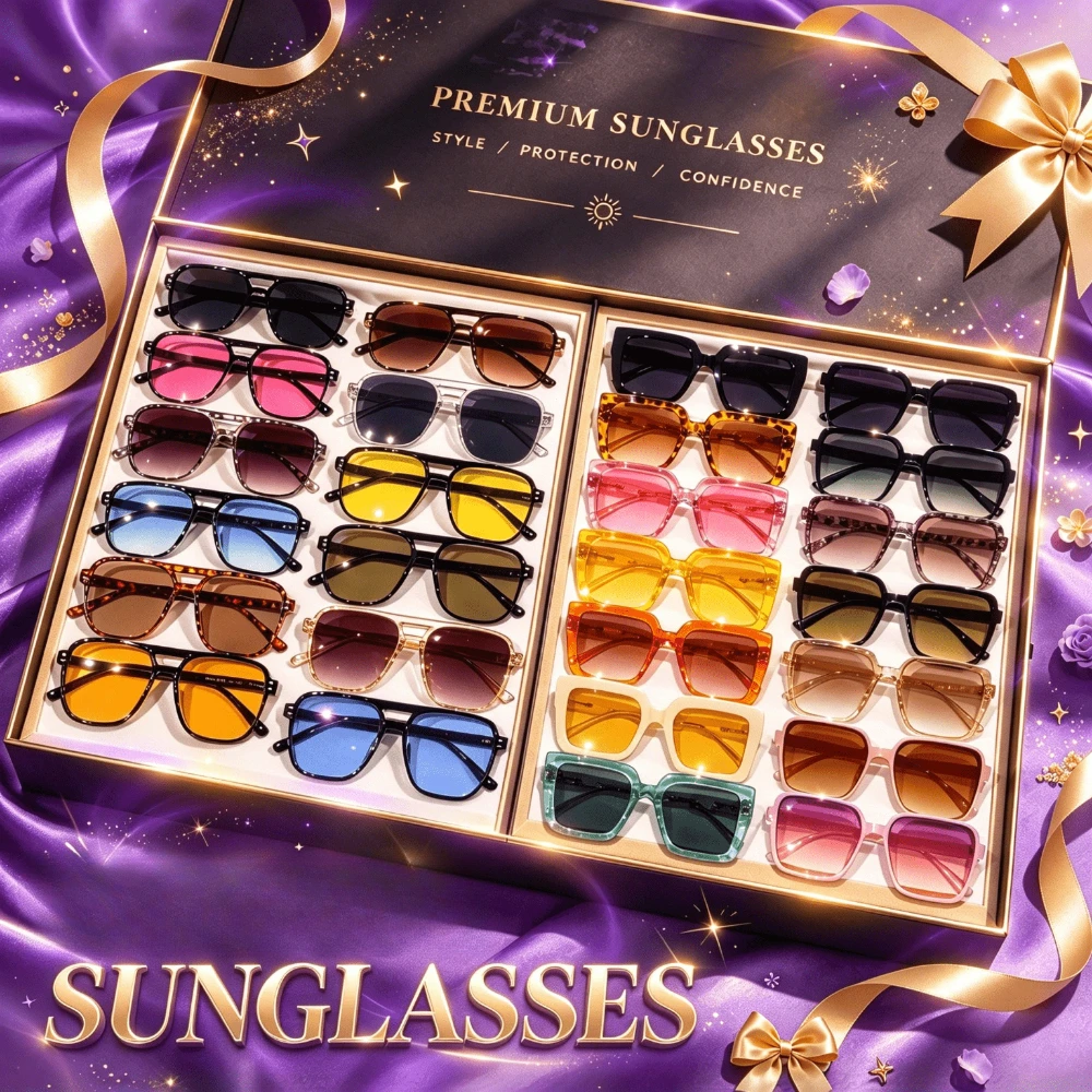 26Pcs Halloween Unisex Stylish Sunglasses, Colors & Styles Sent At Random, Fashion Eyewear for Men and Women, Trendy Casual Accessories for Beach Trips, Travel, Driving, Vacation, Outdoor Activities and Daily Wear