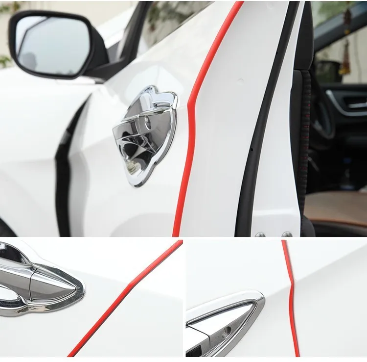 5M/Pack Auto Universal Car Door Edge Rubber Scratch Protector Moulding Strip Protection Strips Sealing Anti-rub DIY Car-styling