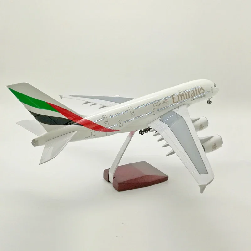 UAE United Arab A380 Airplane Model 1/160 Scale 46CM With Sound And LED light Diecast Airline Aircraft Toys Collective Model