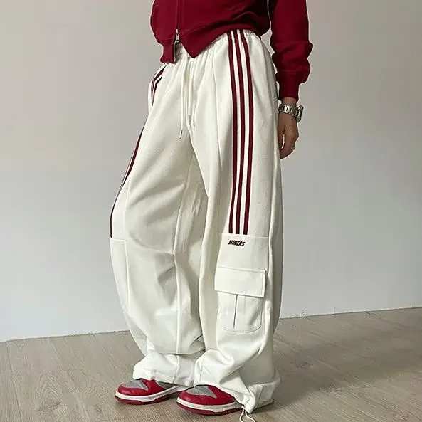 American retro lazy wide leg pants women loose casual sports sweatpants floor mopping pants trendy y2k pants women clothing