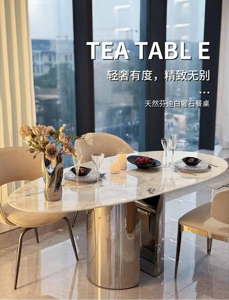 Mobile Kitchen Dining Table Restaurant Marble Side Desk Table Study Luxury Modern Gaming Poker Mesas De Comedor Home Furnitu
