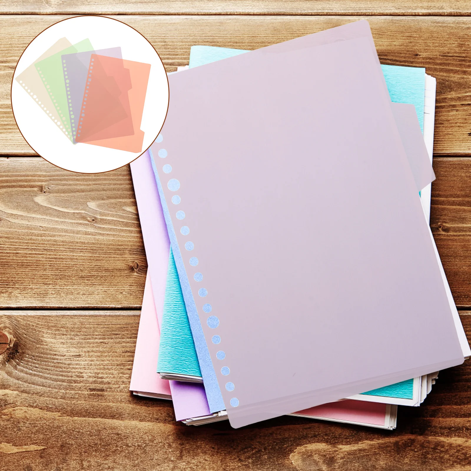

10 Sets The Notebook Index Tab Plastic Dividers Ring Marker Paper Binder Tabs Notepad Page for
