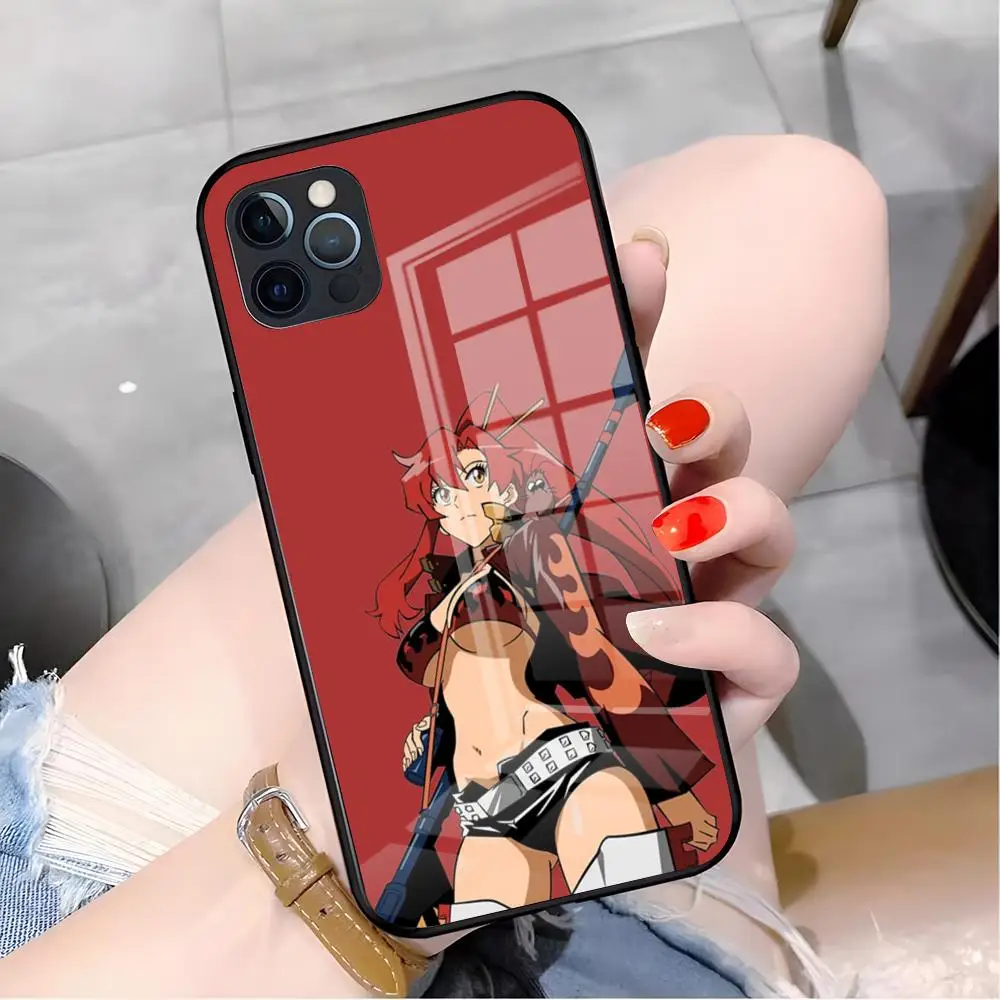 Funda de vidrio Yoko Littner Gurren Lagann para iPhone 17 Pro Max 16 15 14 Pro Max 13 11 X Xs Xr 8 7Plus