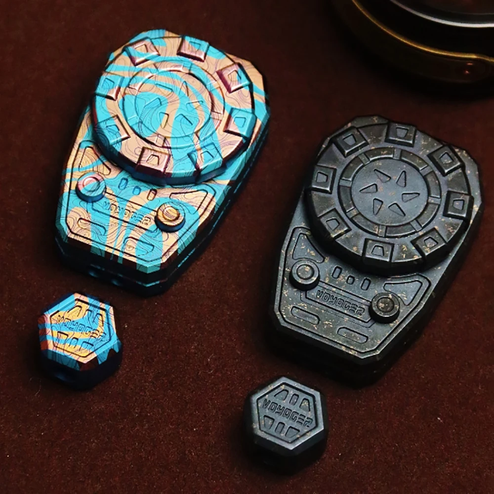 

RYAN EDC VOYAGER Титановый фиджет-спиннер с механизмом Push Slider Ratchet, игрушка-антистресс для взрослых, портативная офисная игрушка для снятия тревоги