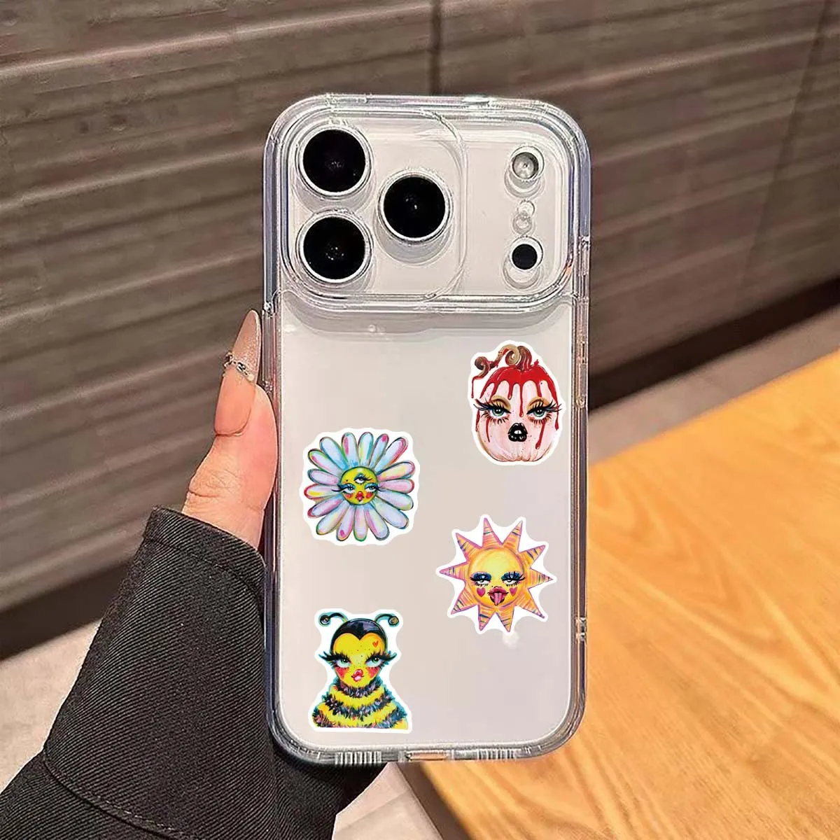 50pcs Weird Wind Big Eyes Cartoon Graffiti Stickers Phone Guitar Laptop Notebook Suitcase Cup Waterproof DIY Sticker Decals Kids view 4