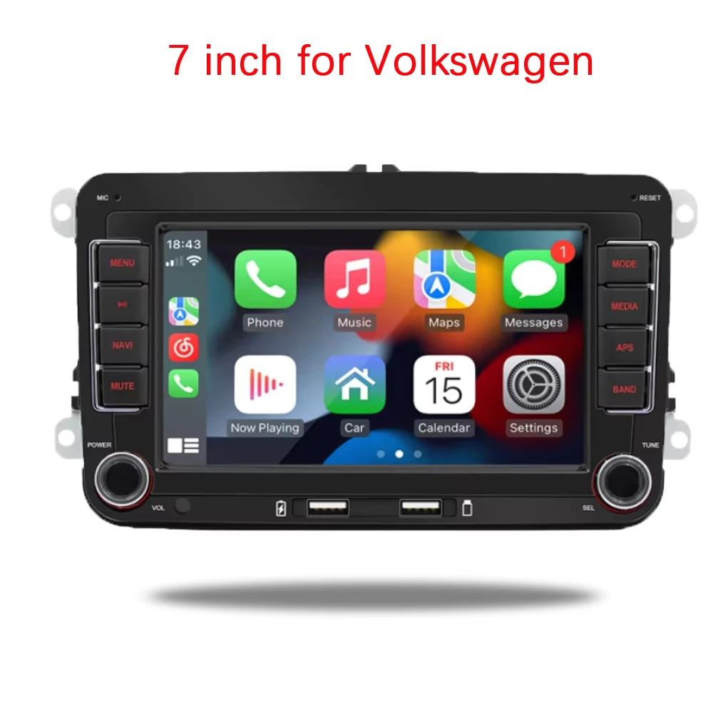 2Din 7 inch Android 13 Quad Octa Car Radio Carplay Android Auto AHD WIFI BT GPS RDS FM USB Car Player for Volkswagen