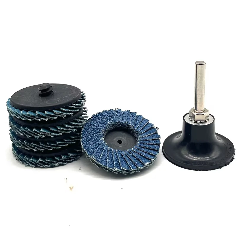 

5Pcs 2 inch Roll Lock Quick Change Flap Discs for Die Grinder Zirconia Flat 40/60/80/120 Grit Grinding Wheels Sanding Disc