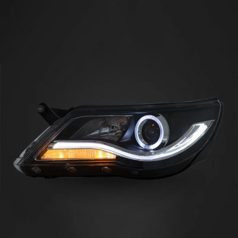 Applicable to Volkswagen Tiguan 10-16 Modified Led Tear Eye Lens Xenon Headlight Assembly