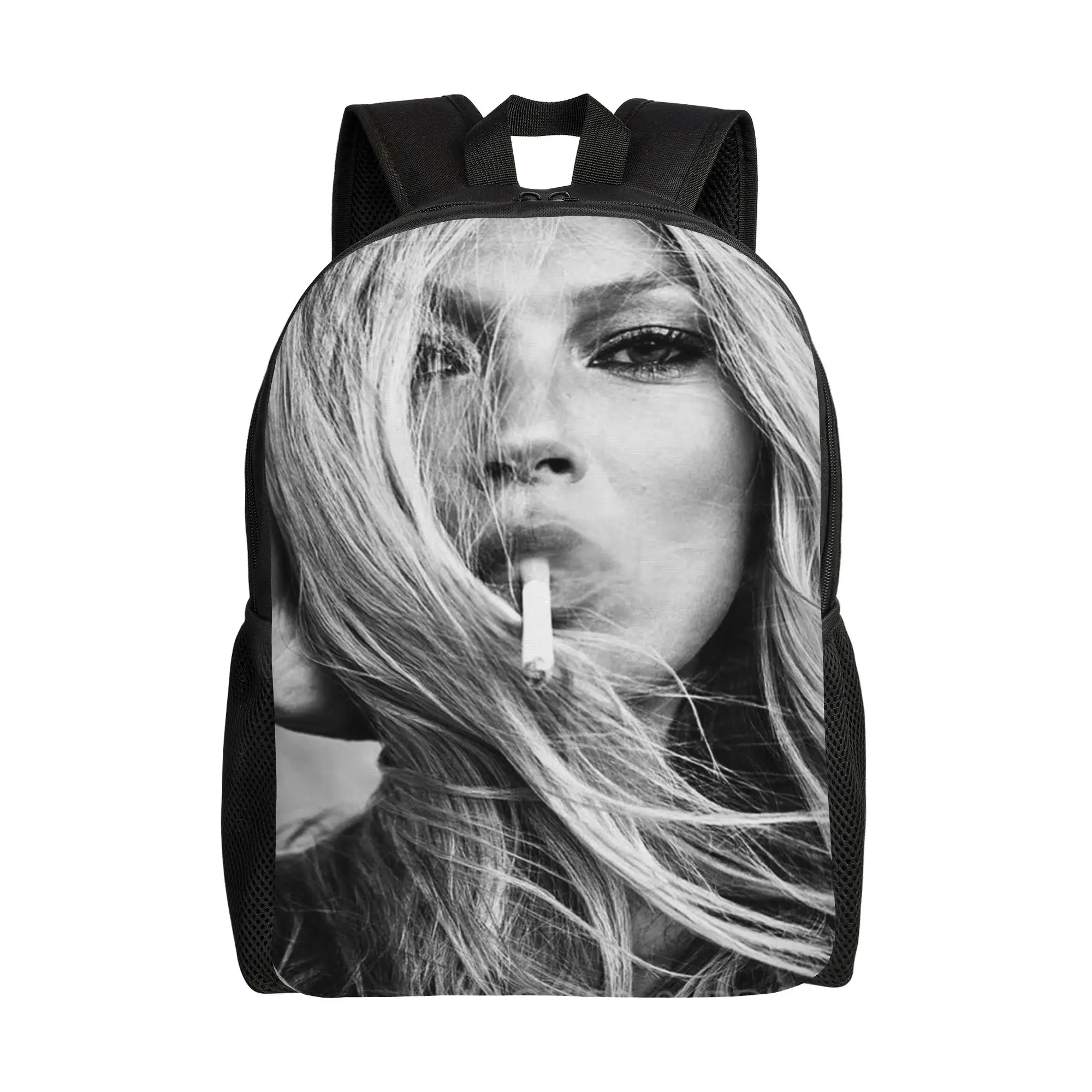 

Kate Moss Backpack Boy Girl Breathable Backpacks Polyester Pretty High School Bags Sport Designer Rucksack