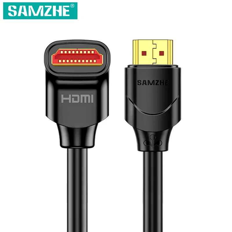 SAMZHE Kąt 90/270 stopni Kabel HDMI 4K/60 Hz Kompatybilny z HDMI 2.0 Kabel Video Audio Kabel HDMI do RTX 3080 PS4 Xbox