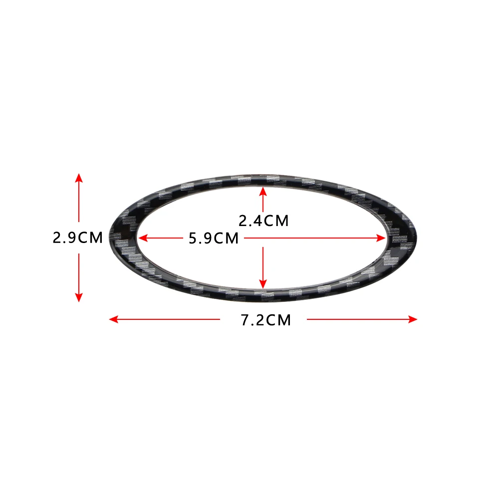 Steering Wheel Logo Decor Ring Emblem Trim for Ford Everest 2015-2021 Ranger 2015-2022 Steering Center Badge Surround Bezel