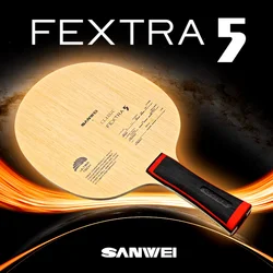 SANWEI FEXTRA 5 ostrze do tenisa stołowego 5-warstwowe drewno wszechstronne Ultra Tech SANWEI rakietka do ping-ponga wiosło do kija