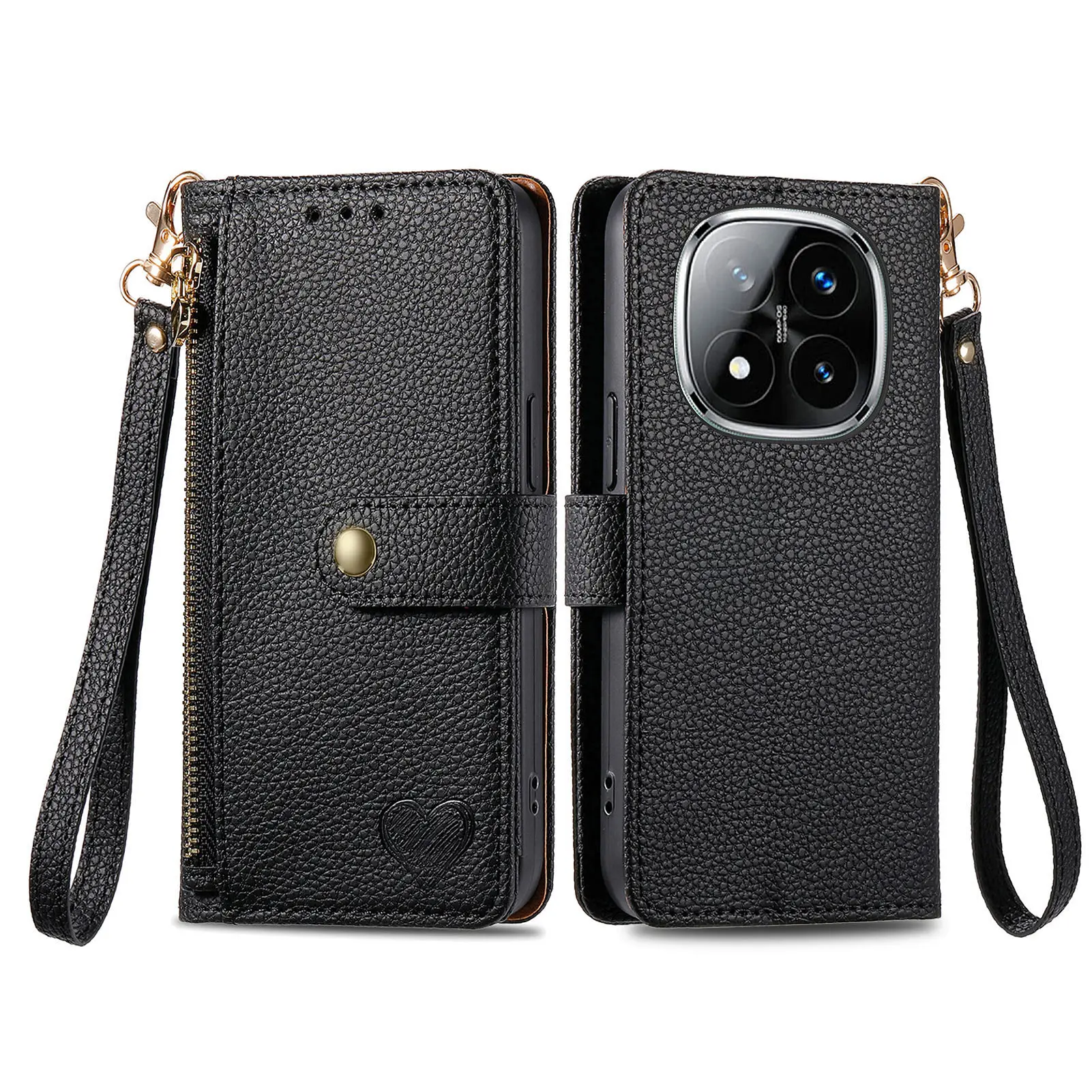 

Flip PU leather RFID anti-theft brush wallet For Redmi Note 14 Pro Plus Fall prevention Many Card Slot With Lanyard Phone Case