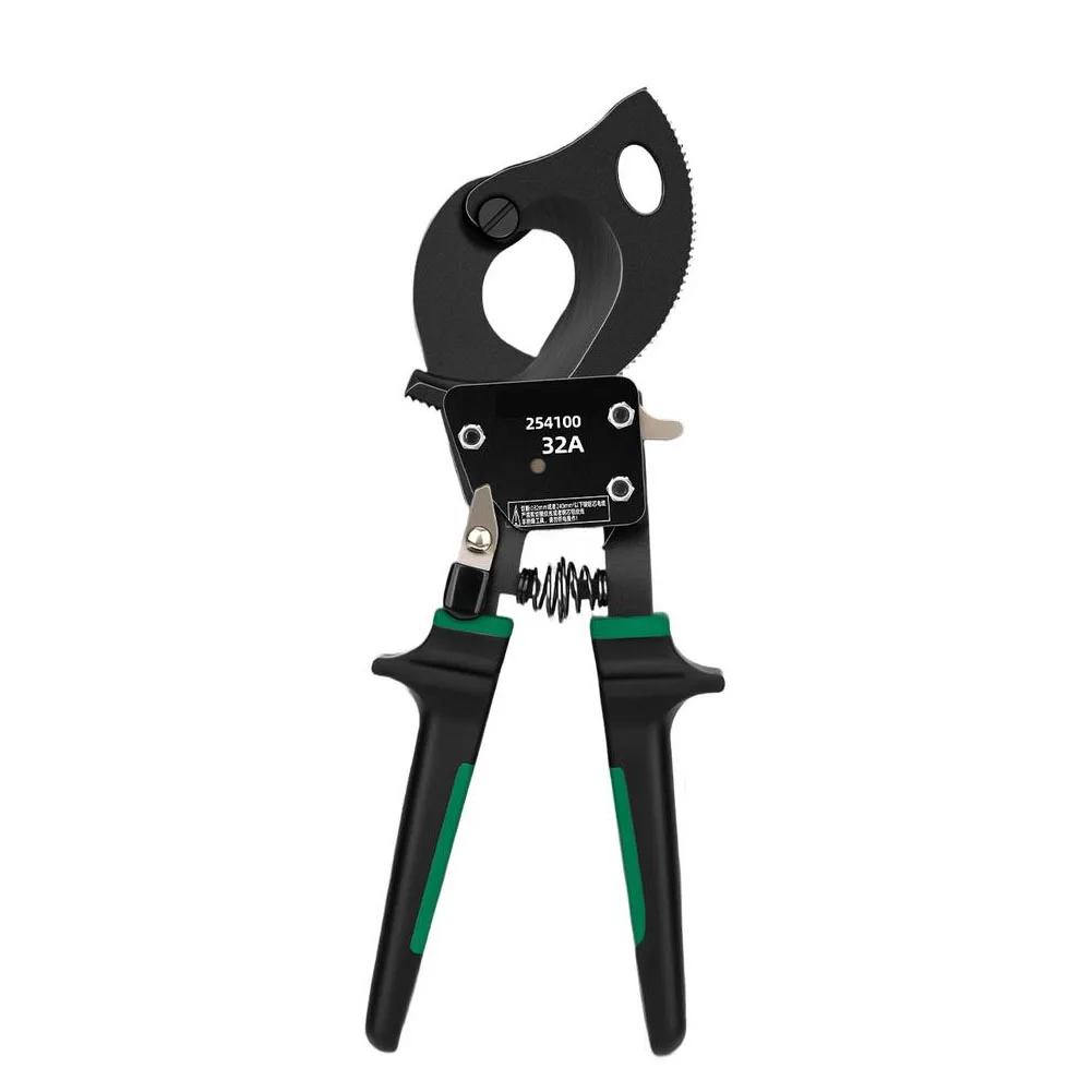 

Manual ratchet bolt cutters for electricians copper and aluminum cable shears with deep grip comfortable design