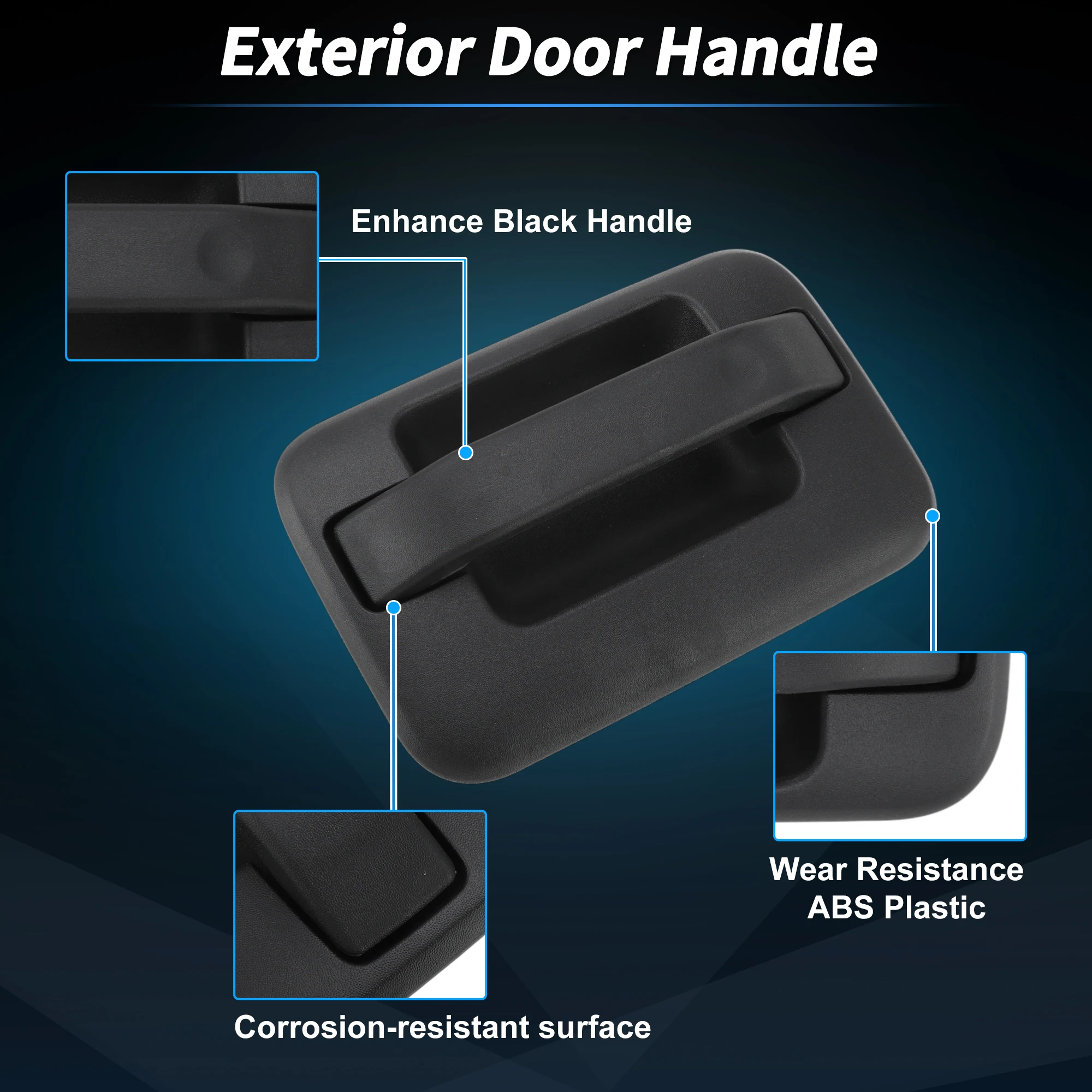 

UXCELL Rear Left Side Door Handle for Ford F150 Lobo 2004-2006 Exterior Door Handles No.9L3Z1626604AB/CL3Z1626604AB