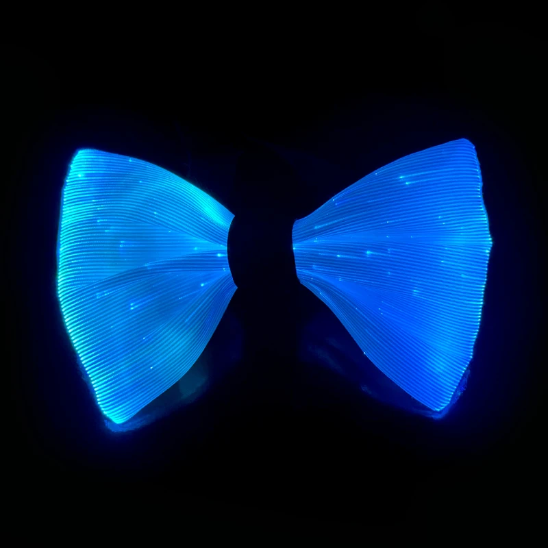 

Halloween LED Light Up Bowtie for Men Rechargeable Glow in the Dark Adjustable Bowties Light Up Accessory for Party Gift
