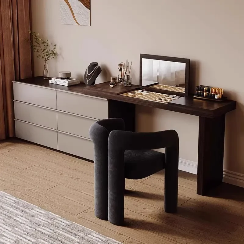 Villa Home Interior Luxury, Tricolor Light Emitting Diode Light Wooden Dresser