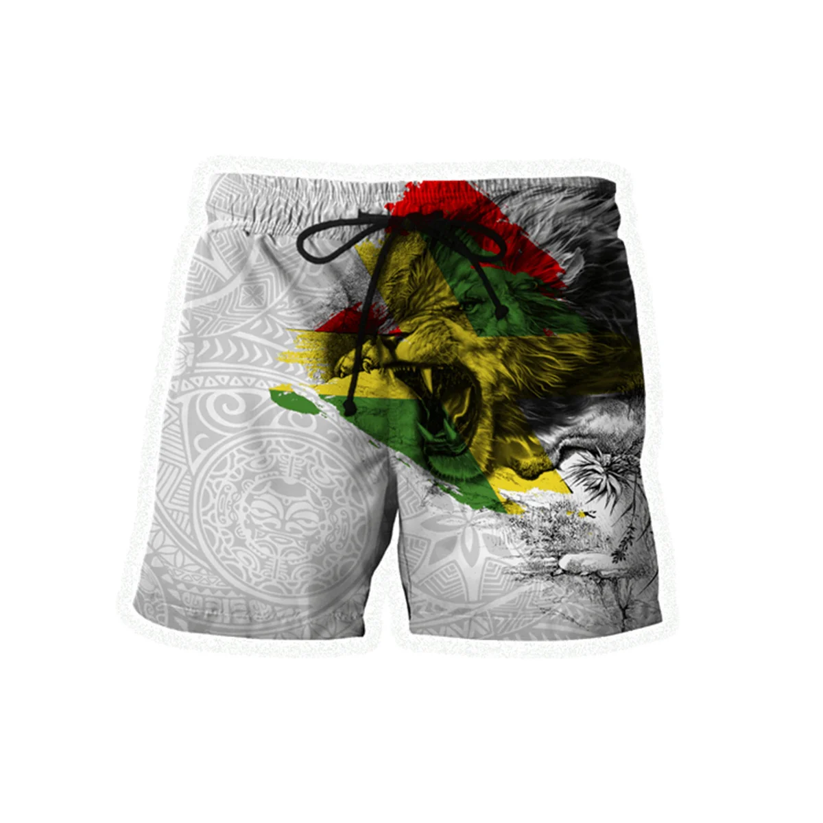 Summer Men Board Shorts 3D JAMAICA Lion Reggae Bob Marley Fashion Men's Bermuda Beach Shorts Trousers Plus Size 6XL Quick Dry-11