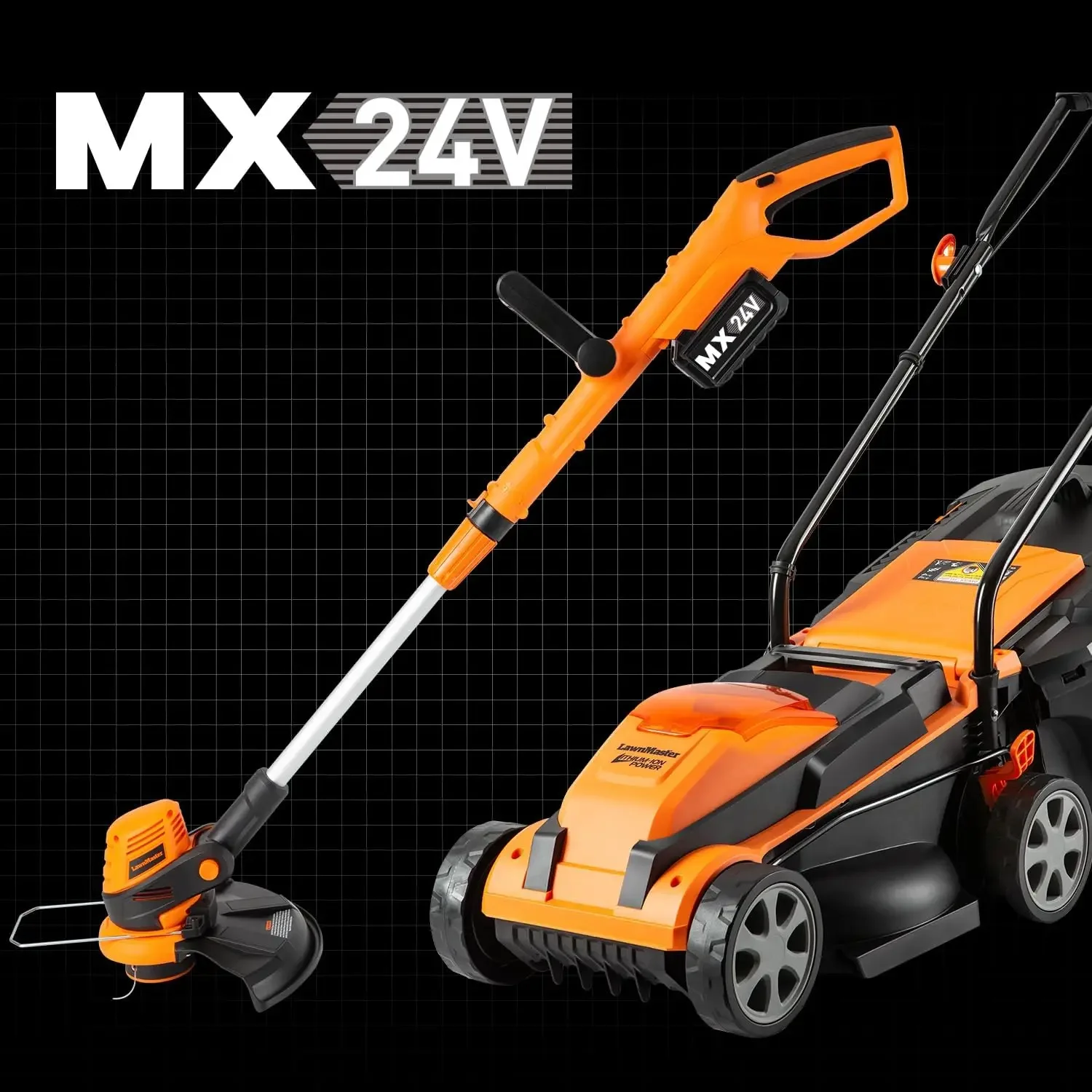 20VMWGT 24V Max 13-inch Lawn Mower and Grass Trimmer 10-inch Combo with 2x4.0Ah Batteries and Charger