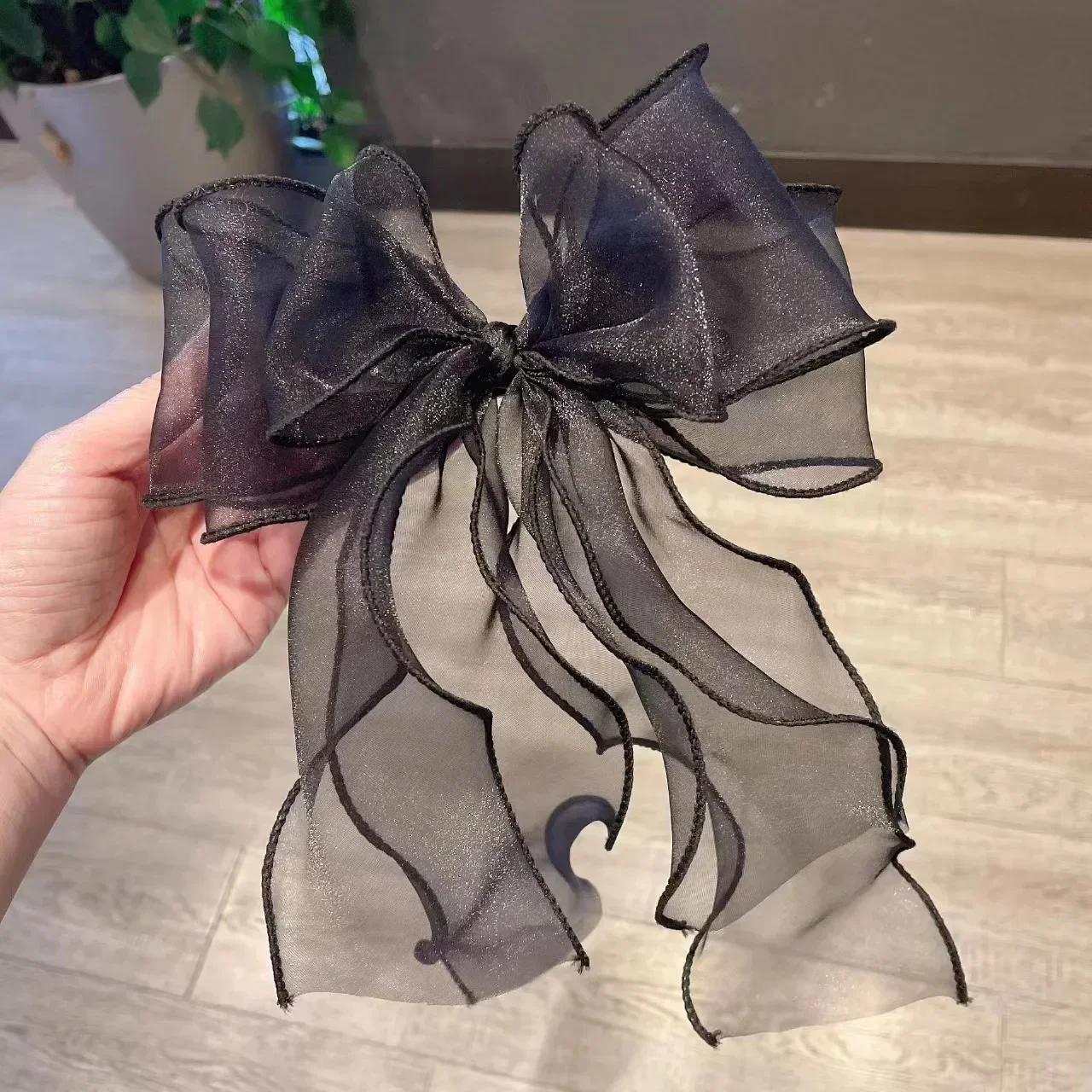 Moda koronkowa kokarda spinki do włosów kobiety kucyk kokarda spinki do włosów Barrettes wielowarstwowa kokarda spinka do włosów dziewczyny akcesoria do włosów — zdjęcie 5