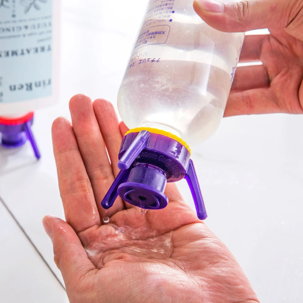 6/3pcs Inverted Bottle Cap No Leakage Shower Gel Shampoo Inverted Bottle Cap No Waste Liquid Lid Bottle Upside Down Bracket