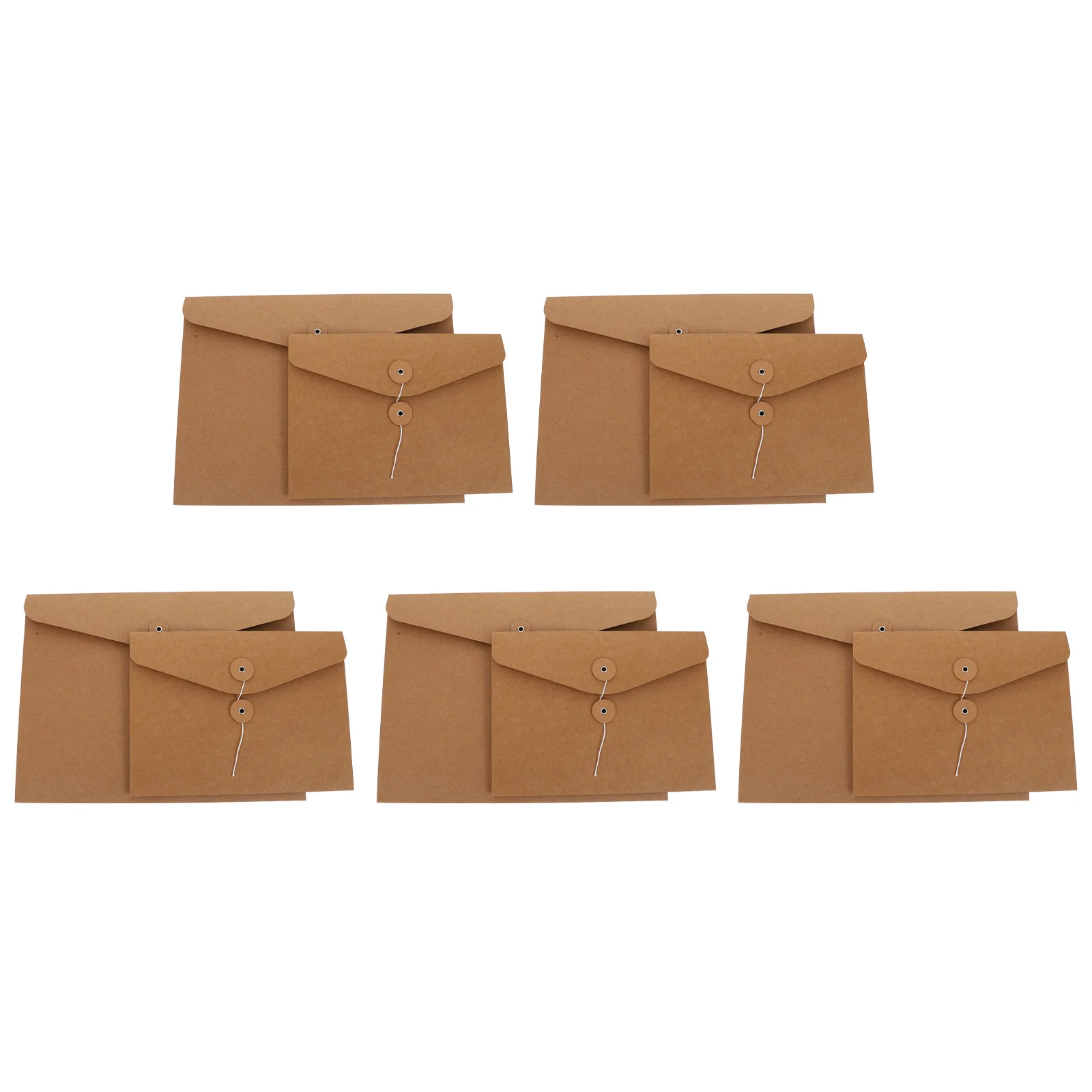 10 قطعة A4 A5 ملف مغلف المجلدات كرافت ورقة منظم المستندات سترة مع سلسلة إغلاق جيوب أفقية لمكتب المدرسة