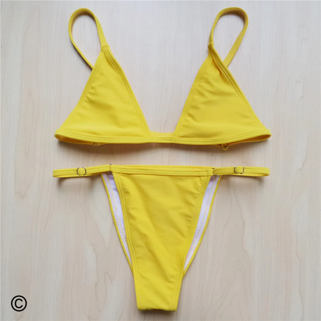 Extreme String Bikini mit verstellbarem Riemen, brasilianischer Bikini, Damen-Badeanzug, zweiteiliger Bikini-Set, Badebekleidung, Badeanzug V516 – Detail 9