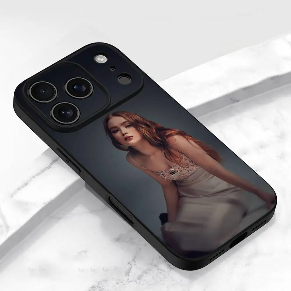 เคสโทรศัพท์ลาย S-Sadie Sink สำหรับ iPhone 17,16,15,14,13,12,11,Pro,Max,Plus,E,Air,Mini ป้องกันรอยขีดข่วน สีดำ