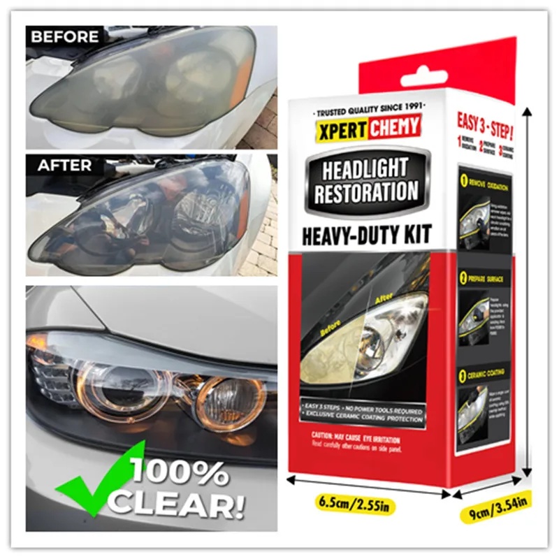 

Car Headlight Cleaning And Refurbishment Wipes Kit Auto Headlamp Restoration Tool for Headlights