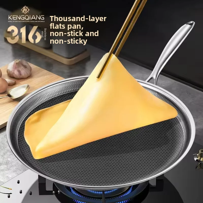 

316 Stainless Steel Honeycomb Non Stick Barbecue Plate Outdoor Camping Frying Baking Pancake Pan