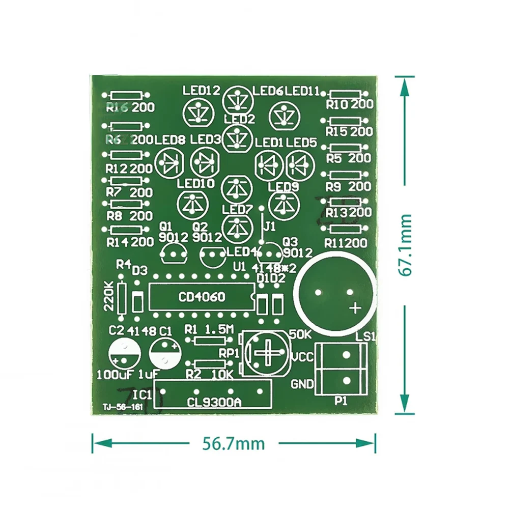 1 set CD4060 Dream Light Kit: DIY Musical Color Lights for Hands-On Electronics Projects - Assembly Required