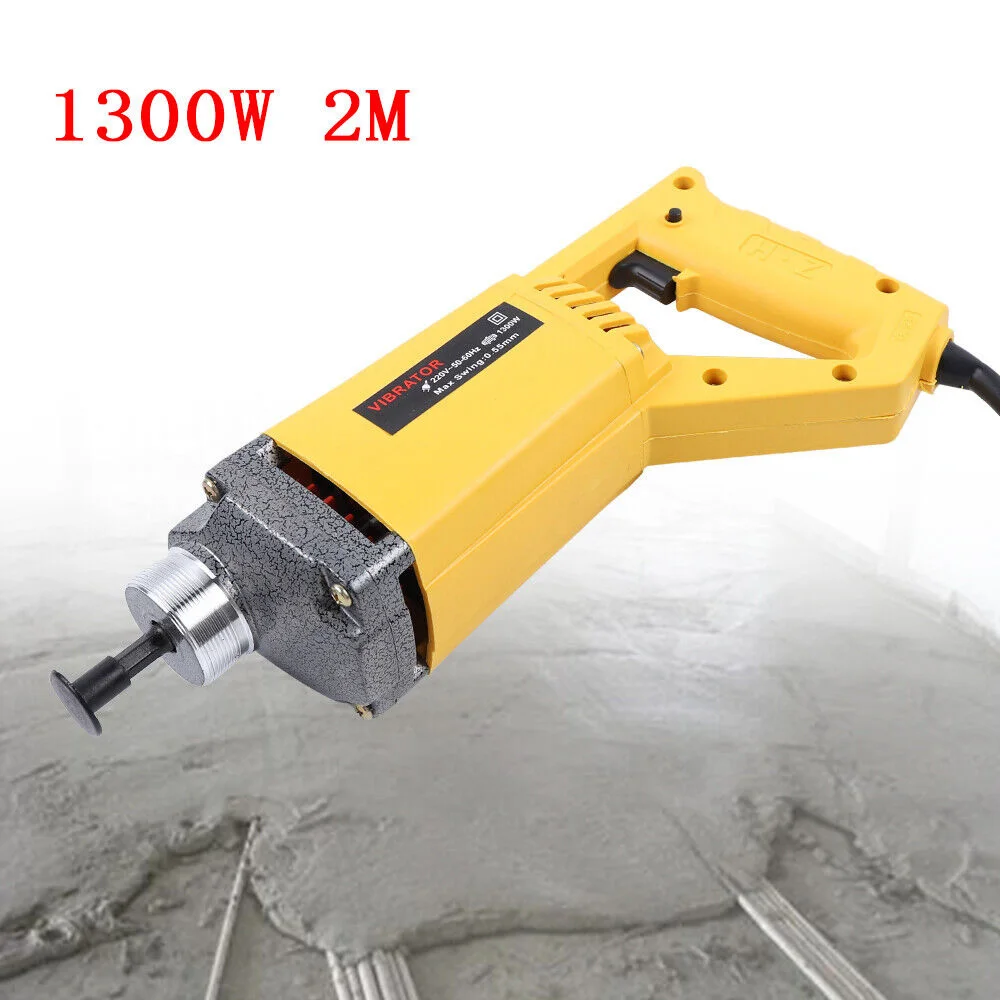 1300W Professional Industrial Electric Concrete Vibrator Motor Hand-Held Vibrating Machine Tool with 2m Hose 220V