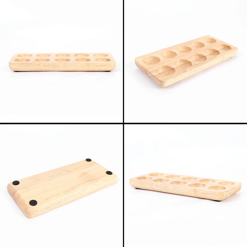 New Egg Tray Wooden Egg Holder For Eggs Usable In Kitchen Refrigerator, Or Countertop For Display Or Storage, Holds 10 Eggs
