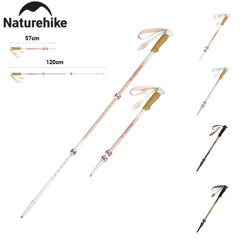 

Naturehike 2025 EXT Ultra-Lightweight Three-Section Carbon Fibre Telescopic Trekking Pole with Aluminium Alloy Locking Mechanism