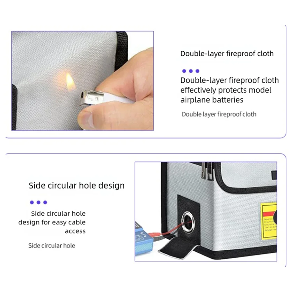 Fireproof Explosionproof Battery Storage Bag Large Capacity Silicone Case For DJI For LiPo LiFe Charging Safe Protection Pouch - view 4
